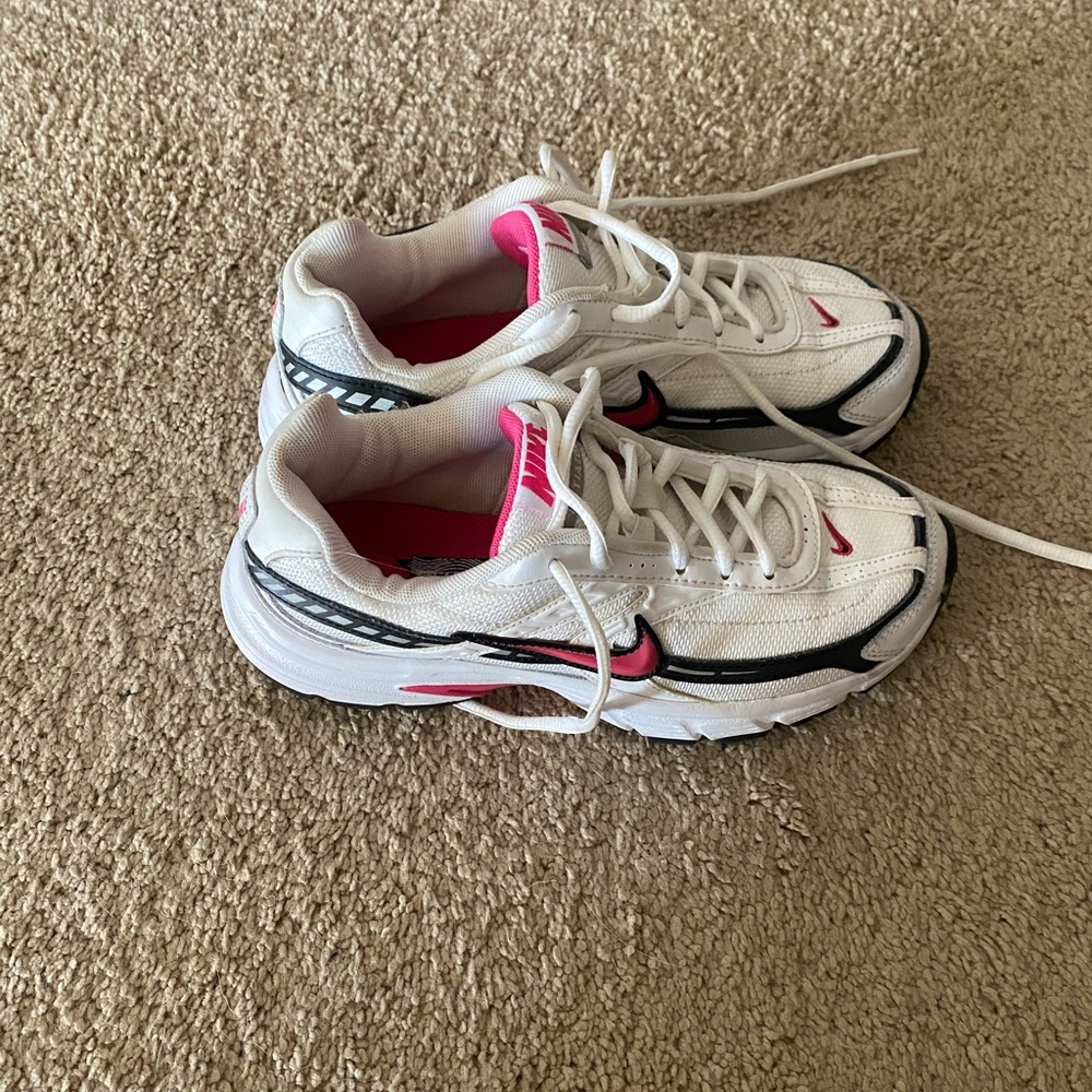 Nike White and Pink Athletic Shoes